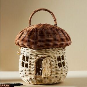 Kitchy Wicker Mushroom Lovers Kelly Purse Easter Basket